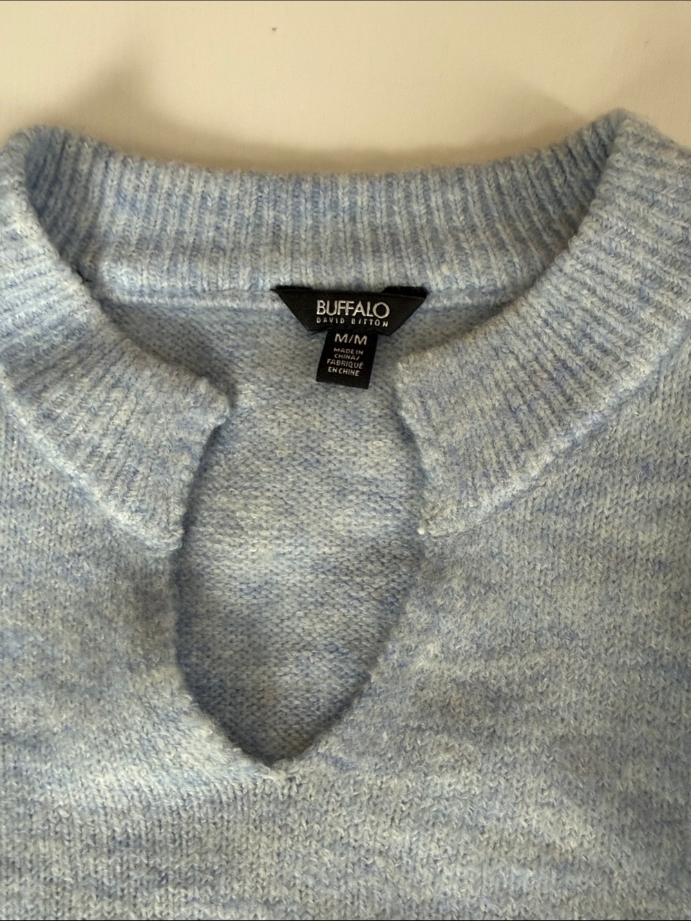Buffalo David Bitton Light Blue Short Sleeve Crew Sweater - Picture 2 of 6